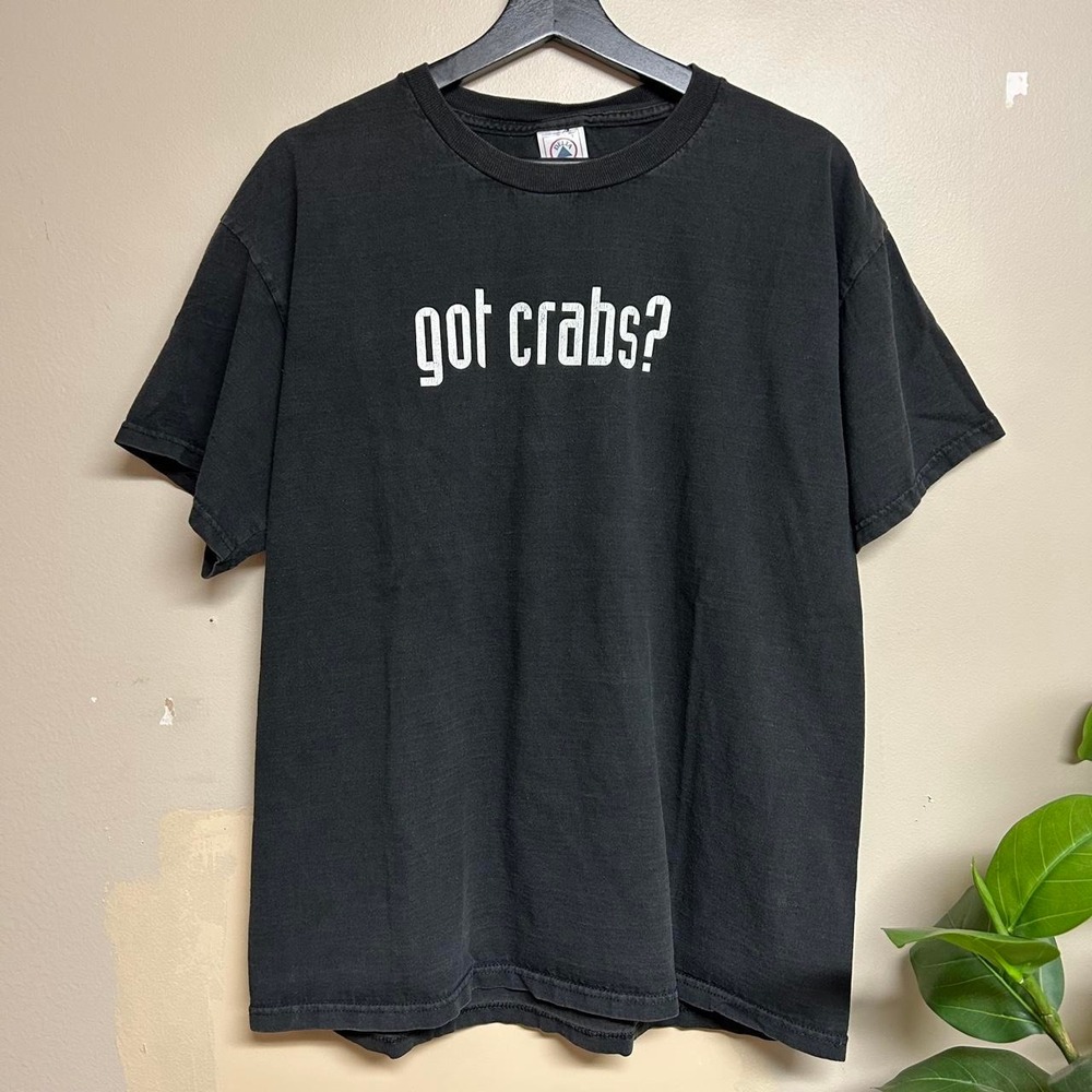 Vintage 2000s Joes Crab Shack Got Crabs Humor T-Shirt Mens Large Delta Black